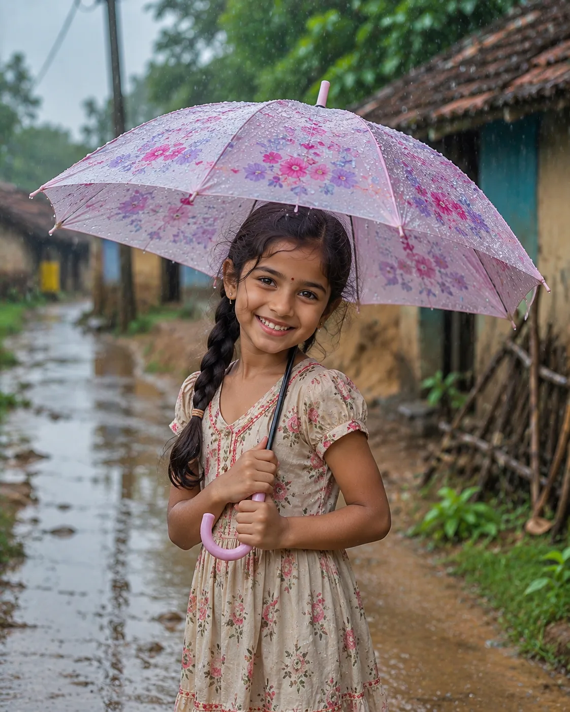 Children Rain vibes prompts
