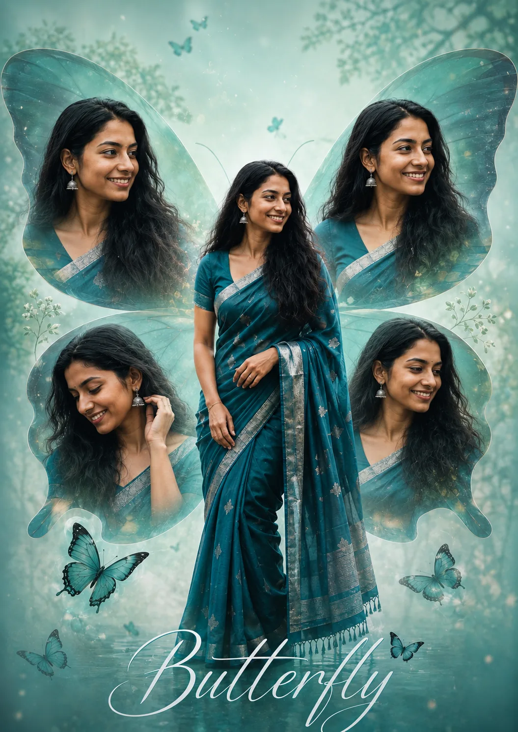 Butterfly collage prompt