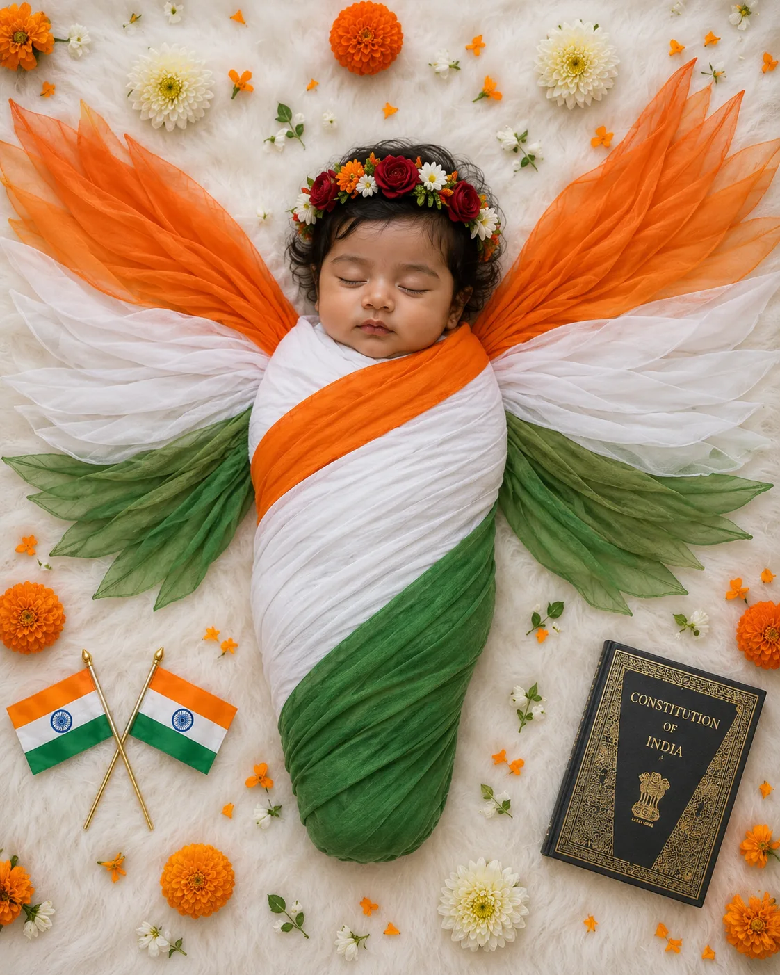 Baby girl independence day prompt