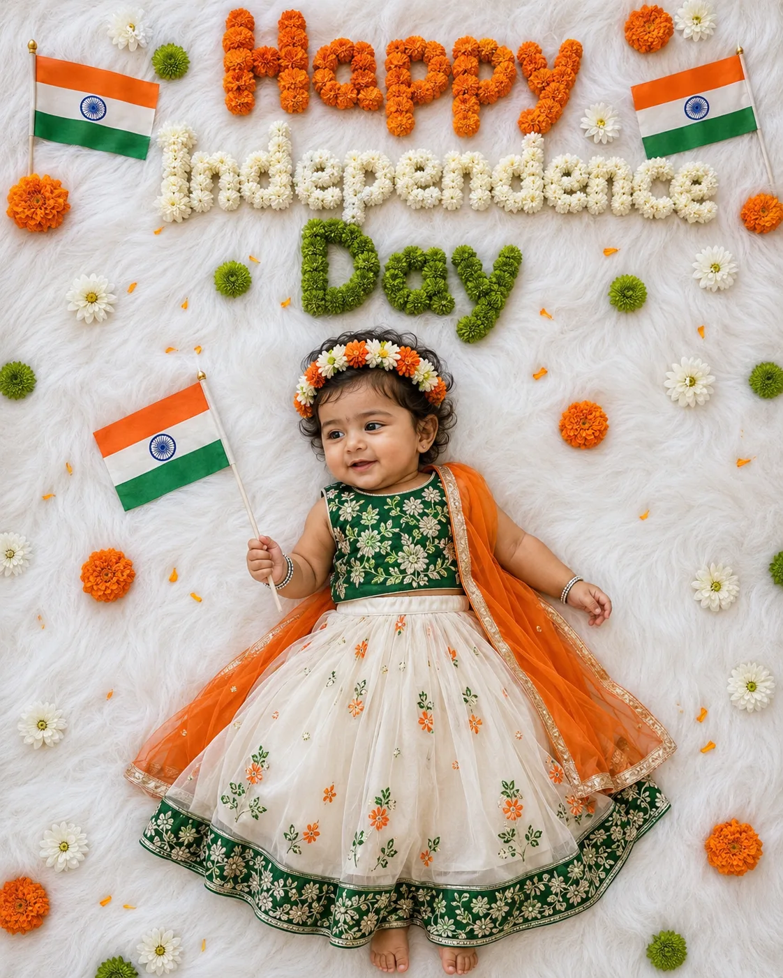 Baby girl independence day prompt