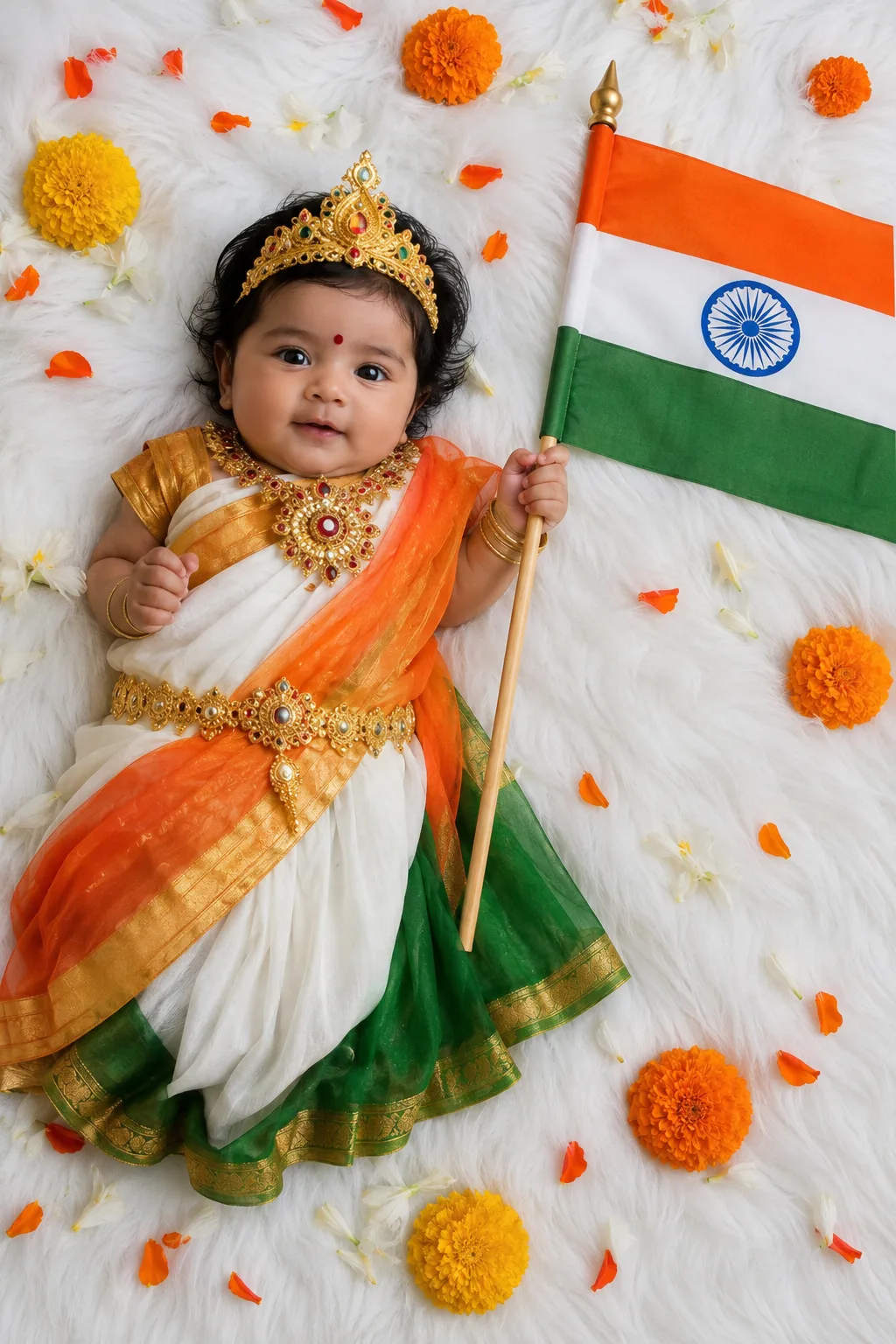 Bharata mata baby girl prompt