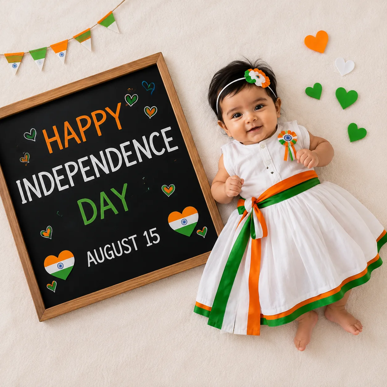 Baby girl independence day prompt
